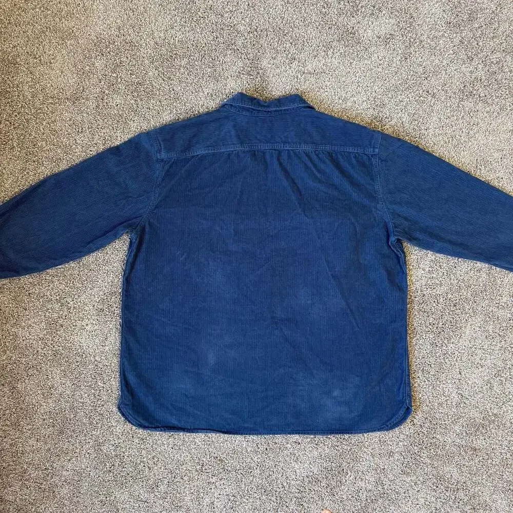Levi’s Jackson Worker Corduroy Overshirt Navy Blue XL - Picture 3 of 8